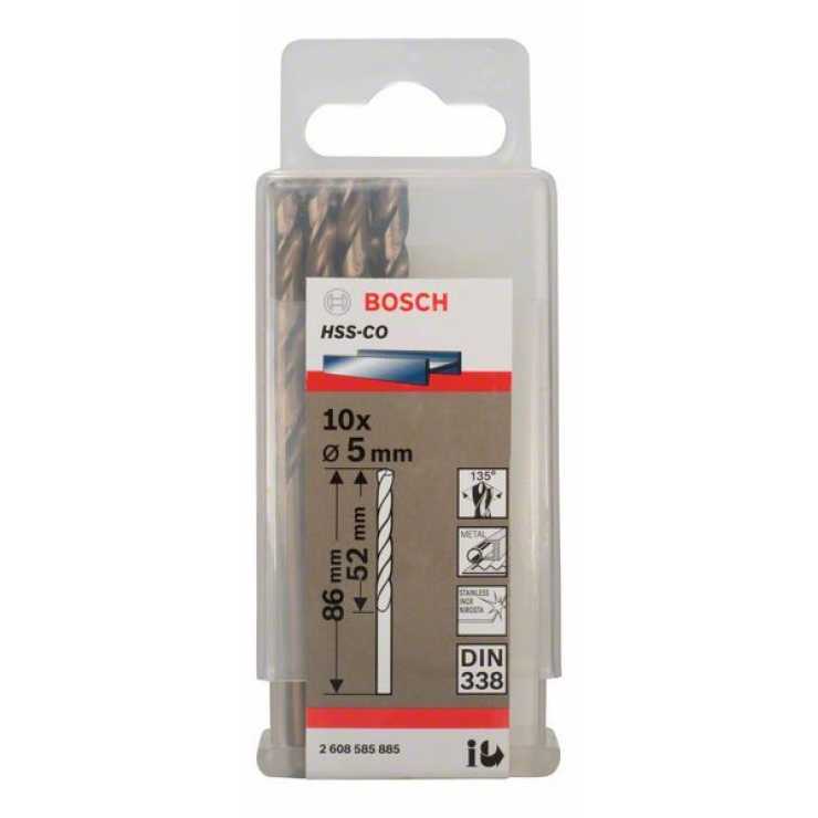 Τρυπάνι κοβαλτίου 5.1mm μετάλλου Bosch HSS-Co DIN 338-2608585886