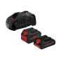 BOSCH - Σετ 2 Μπαταρίων ProCORE 18V (1x8.0Ah) και (1x4.0Ah) με Φορτιστή GAL 1880 CV 1600A01BA8