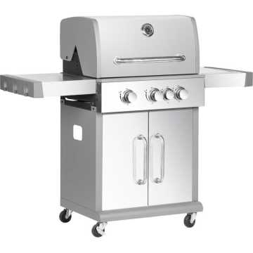 BORMANN BBQ5040 Ψησταριά Υγραερίου Inox με Μαντεμένια Σχάρα 3+1 Εστίες 033103