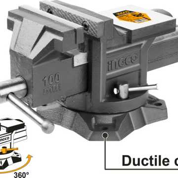 Ingco Μέγγενη Πάγκου Περιστρεφόμενη 100mm HBV084