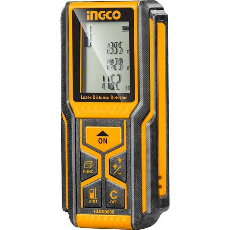 Ingco Μέτρο Laser με Δυνατότητα Μέτρησης έως 60m HLDD0608