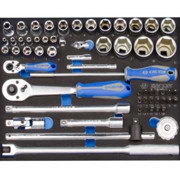 King Tony ΔΙΣΚΟΣ ΚΑΡΥΔΑΚΙΑ 1/4-1/2 ΕΞΑΓΩΝΟ + ΚΑΣΤΑΝΙΑ + ΜΑΝΕΛΑ 60 ΤΕΜΑΧΙΑ 7560MRV01