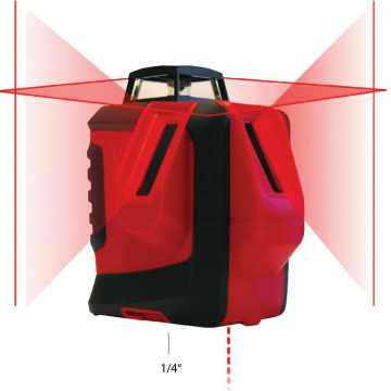 METRICA Red laser μετρητής απόστασης 360° με πολλαπλή λειτουργία M60814BR