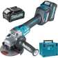 Makita XGT Τροχός 125mm Μπαταρίας 2x4Ah με Ρύθμιση Στροφών GA023GM201