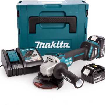Makita γωνιακός Τροχός 125mm Μπαταρίας 2x5Ah DGA513RTJ 