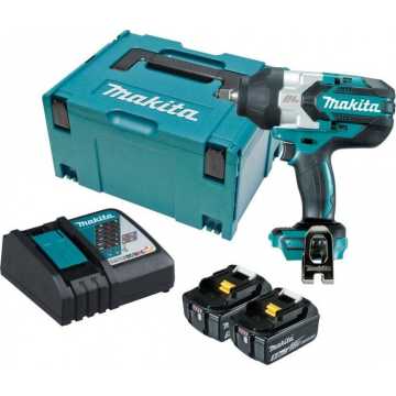 Makita Brushless Μπουλονόκλειδο 18V 2x5Ah με Υποδοχή 1/2 DTW1002RTJ 