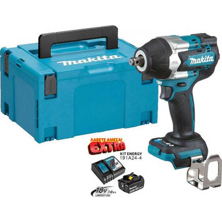 Makita Μπουλονόκλειδο 18V Solo με Υποδοχή 1/2 DTW700ZJ