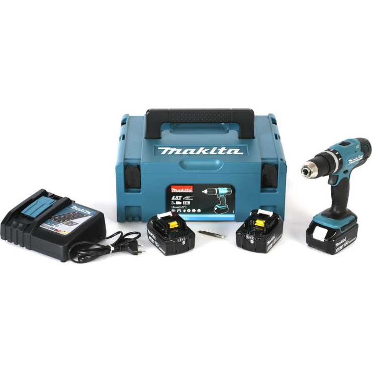 Makita Κρουστικό Δραπανοκατσάβιδο Μπαταρίας 18V 3x3Ah DHP453RF3J 