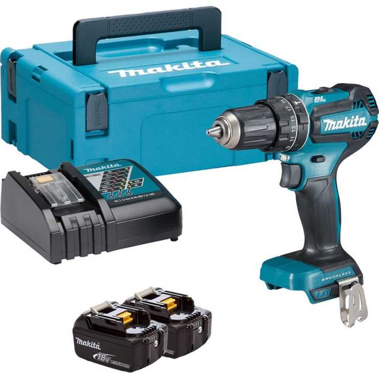 Makita Κρουστικό Δραπανοκατσάβιδο Μπαταρίας 18V 2x5Ah DHP485RTJ 