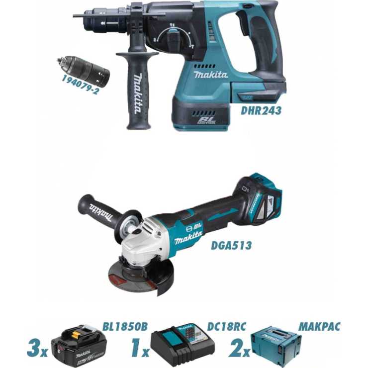 MAKITA KIT ΕΡΓΑΛΕΙΩΝ ΜΠΑΤΑΡΙΑΣ DLX2256TJ1