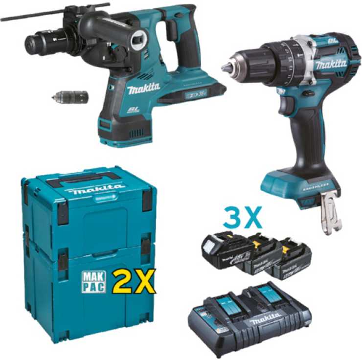 MAKITA ΣΕΤ ΕΡΓΑΛΕΙΩΝ ΜΠΑΤΑΡΙΑΣ DLX2280PTJ