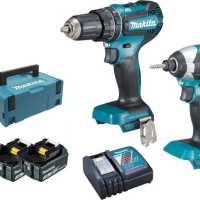 MAKITA ΣΕΤ ΚΡΟΥΣΤΙΚΟ ΔΡΑΠΑΝΟΚΑΤΣΑΒΙΔΟ (DHP485) ΚΑΙ ΠΑΛΜΙΚΟ ΚΑΤΣΑΒΙΔΙ (DTD153) DLX2283JX1