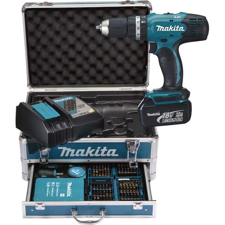 Makita Κρουστικό Δραπανοκατσάβιδο Μπαταρίας 18V 2x3Ah DHP453RFX2 