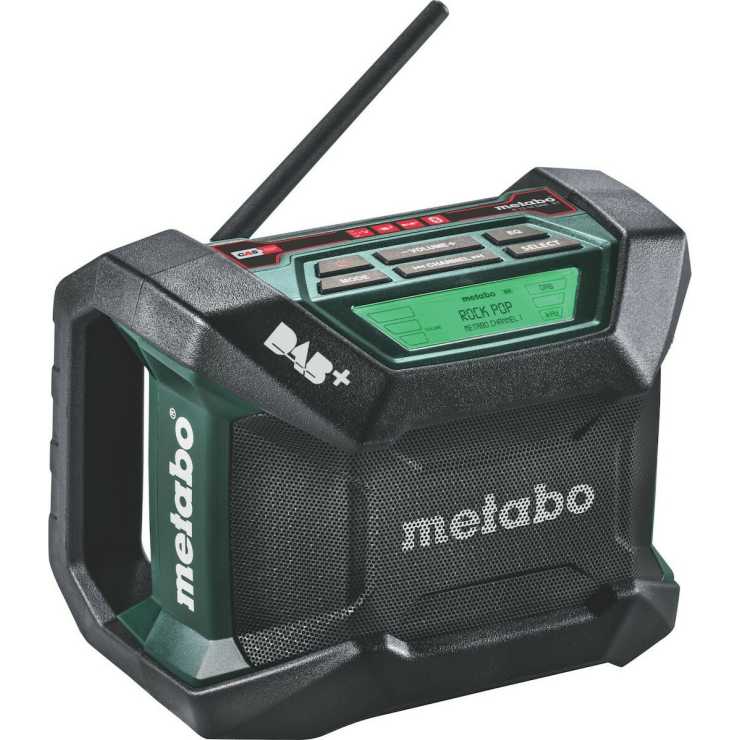 Metabo R 12-18 DAB+ BT Φορητό Ραδιόφωνο Μπαταρίας DAB με Bluetooth Μαύρο 600778850