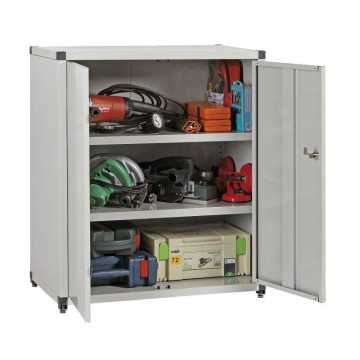 Ντουλάπα μεταλλική με 4 ράφια 80x44x93 cm Γκρι MINI80G