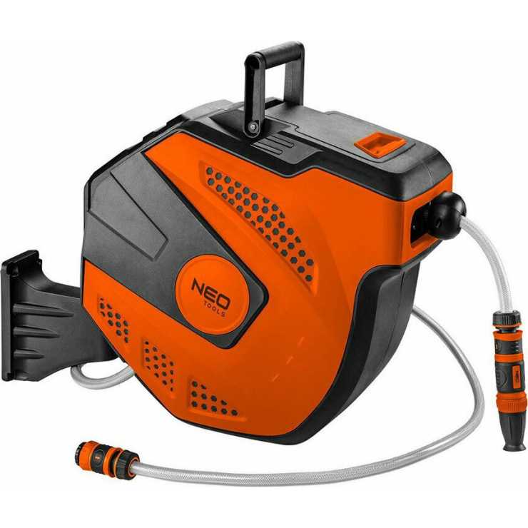 NEO TOOLS Καρούλι αυτόματο με λάστιχο 20m 15-891