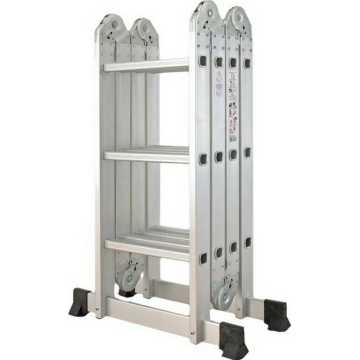 Inox Kiss Πολυμορφική σκάλα αλουμινίου 4x3 Σκαλιά LAD603