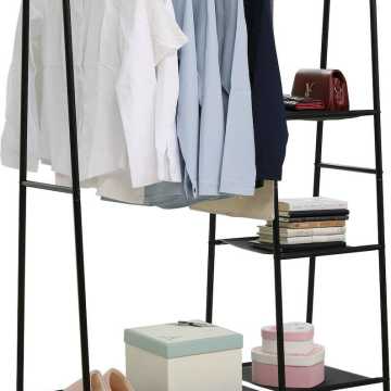 Bormann Κρεμάστρα Ρούχων Δαπέδου Τριπλή με Ράφια 029304