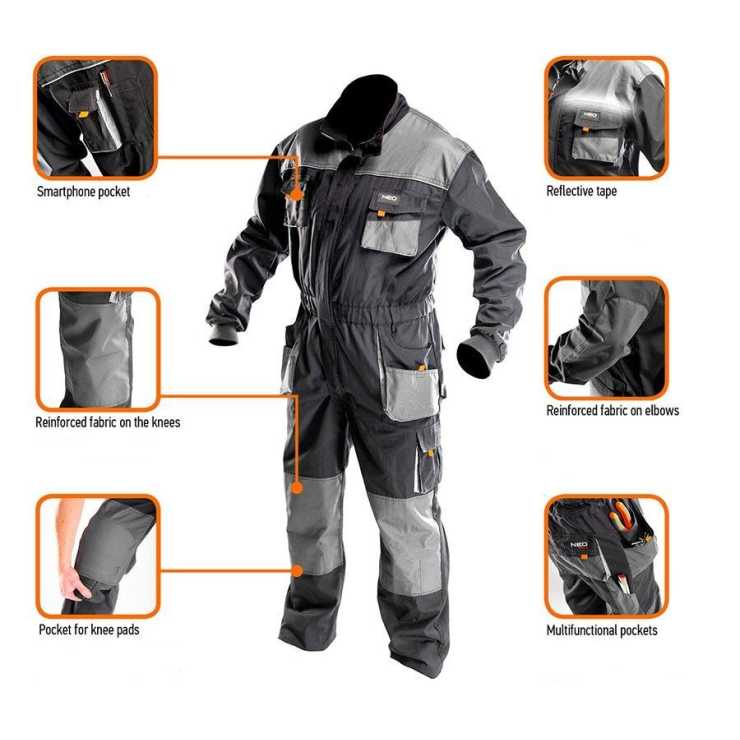 NEO TOOLS Φόρμα εργασίας ολόσωμη 267g/m² HD 81-250