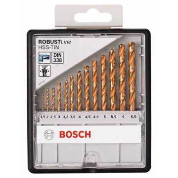 BOSCH Σετ ελικοειδών τρυπανιών HSS από τιτάνιο 2607010539