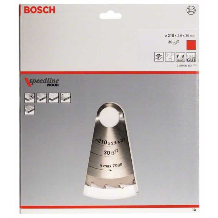 BOSCH Πριονόδισκος 210mm Speedline Wood 2608640803