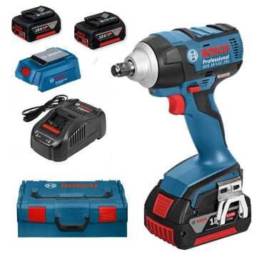 BOSCH Μπουλονόκλειδο GDS 18 V-EC 250 με Νέο Φορτιστή USB GAA 18V-24 σε L-Boxx - 0615990J39