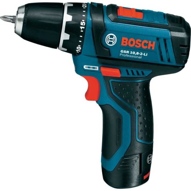 Bosch GSR 10,8-2-LI Δραπανοκατσάβιδο μπαταρίας 2x2.0Ah - 0601868109