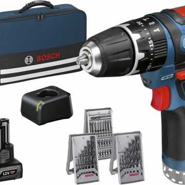 BOSCH GSB 12V-15 PROFESSIONAL ΚΡΟΥΣΤΙΚΟ ΔΡΑΠΑΝΟΚΑΤΣΑΒΙΔΟ 12V ΜΕ 2 ΜΠΑΤΑΡΙΕΣ (GBA 2.0Ah, GBA 4.0Ah)+ ΣΕΤ ΕΞΑΡΤΗΜΑΤΩΝ 06019B690G