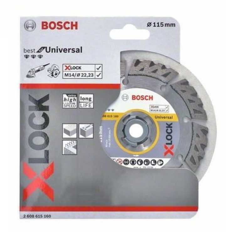 BOSCH Διαμαντόδισκος κοπής X-LOCK Best for Universal 115mm 2608615160