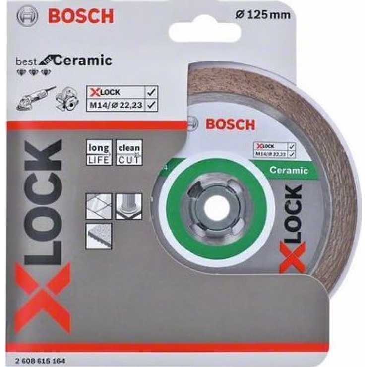 BOSCH Διαμαντόδισκος Κοπής X-LOCK Best for Ceramic 125mm 2608615164