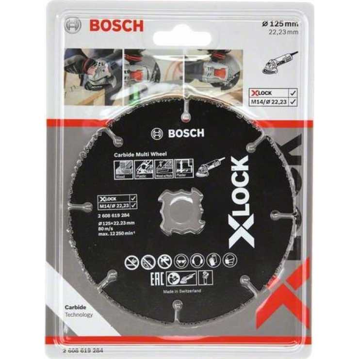 BOSCH Δίσκος Κοπής X-LOCK Carbide Multi Wheel 125mm 2608619284