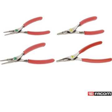 FACOM Σετ 4 τσιμπιδιών για ασφάλειες με ίσια ράμφη Facom PCSNJ4PB