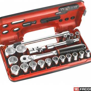 FACOM 1/2 ΙΝΤΣΕΣ ΣΕΤ ΚΑΣΤΑΝΙΑ ΑΣΦΑΛΕΙΑΣ ΜΕ 6ΓΩΝΑ ΚΑΡΥΔΑΚΙΑ 8-32ΜΜ - ΚΑΣΤΑΝΙΑ S.171 ΣΕ ΘΗΚΗ SL.DBOX500PB