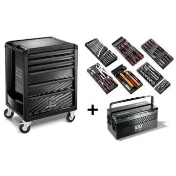 FACOM Εργαλειοφόρος 6 συρταριών με εργαλεία και δώρο μεταλλική εργαλειοθήκη ROLL.6M3CM100Y