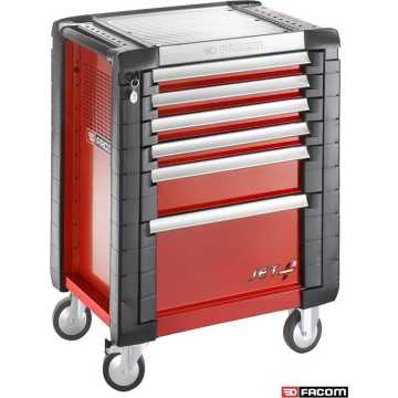 FACOM Εργαλειοφορέας με 3 Θήκες, 6 Συρτάρια - Κόκκινος - JET.6M3