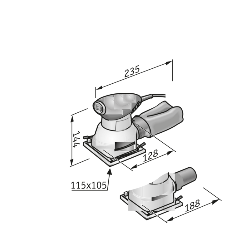 FLEX Μίνι Τριβείο Φινιρίσματος 220Watt MS 713