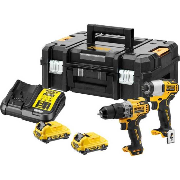 DEWALT SET 12V XR ΔΡΑΠΑΝΟΚΑΤΣΑΒΙΔΟ DCD706 - ΠΑΛΜΙΚΟ ΚΑΤΣΑΒΙΔΙ DCF801 + 2 x 3.0Ah ΣΕ TSTAK DCK2111L2T 