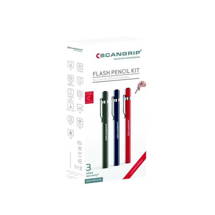 SCANGRIP Σετ προσφοράς με 3 τεμάχια FLASH PENCIL 49.0341