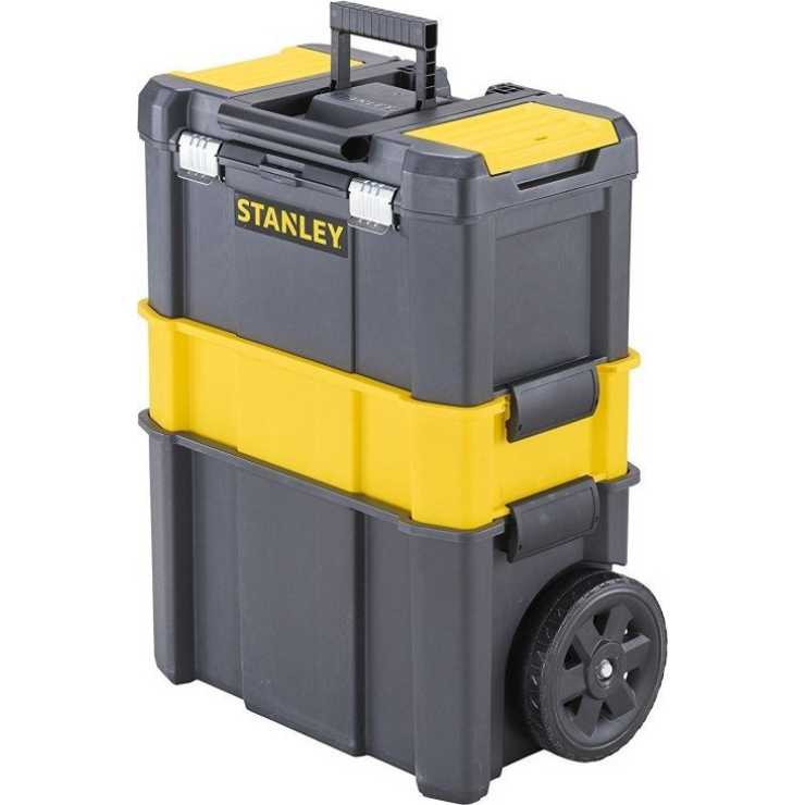 Stanley Essencial Εργαλειοθήκη Τροχήλατη Πλαστική 3 σε 1 47.5x28.3x63cm STST1-80151