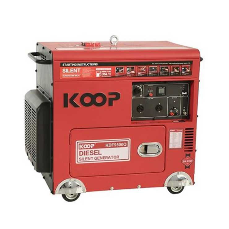 KOOP KDF 9500 Q ΗΛΕΚΤΡΟΠΑΡΑΓΩΓΟ ΖΕΥΓΗ DIESEL ΜΟΝΟΦΑΣΙΚΗ 230V/50Hz 116360