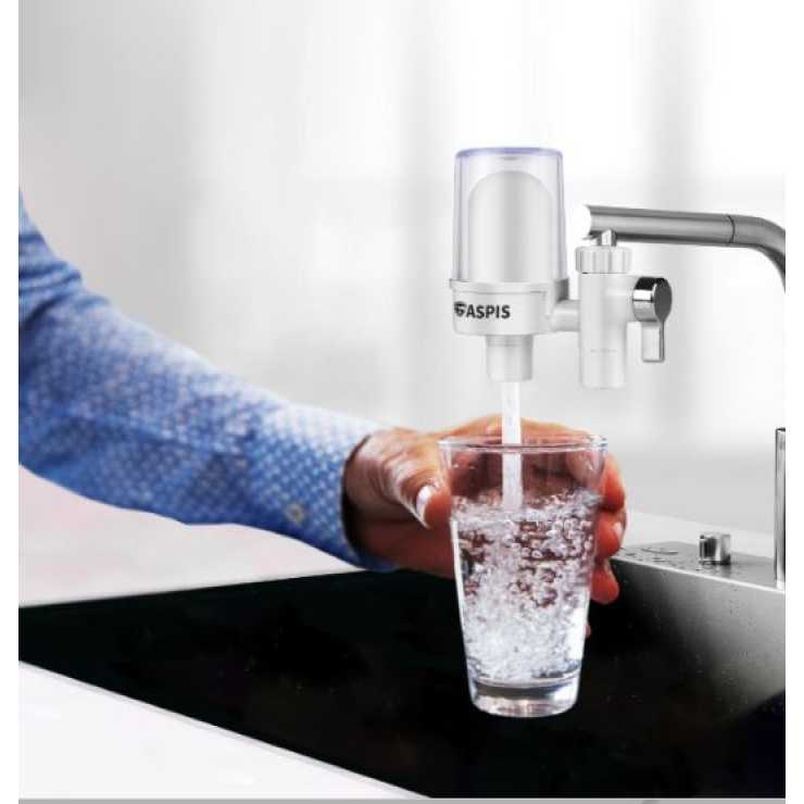 ASPIS Συσκευή Φίλτρου Βρύσης Λευκή με διάφανο καπάκι S-01