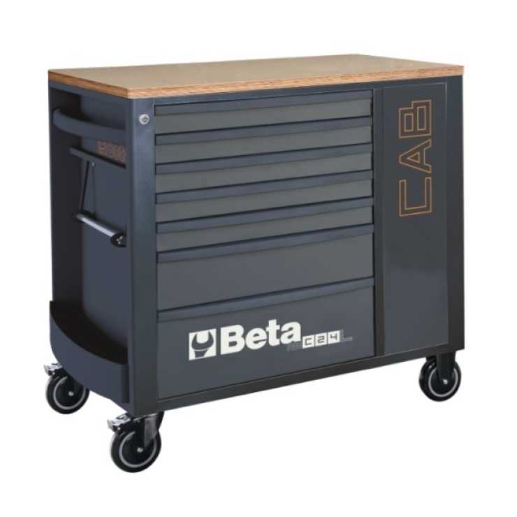 BETA Τρόλεϊ με 7 συρτάρια και ντουλάπι για εργαλεία RSC24L-CAB/A