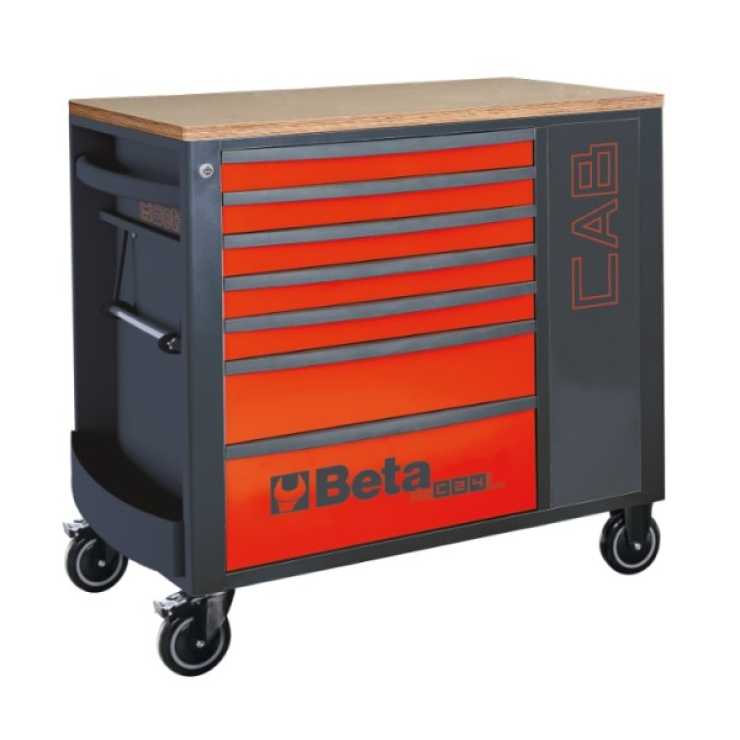 BETA Τρόλεϊ με 7 συρτάρια και ντουλάπι για εργαλεία RSC24L-CAB/R
