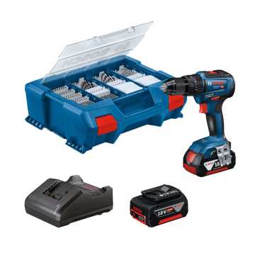 BOSCH GSB 18V-55 Professional Κρουστικό Δραπανοκατσάβιδο Μπαταρίας σε Κασετίνα με Εξαρτήματα (2x4.0Ah) 06019H530A BOSCH GSB 18V-55 Professional Κρουστικό Δραπανοκατσάβιδο Μπαταρίας σε Κασετίνα με Εξαρτήματα (2x4.0Ah) 06019H530A
