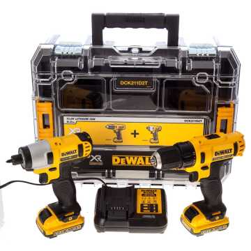 DEWALT Σετ Δραπανοκατσάβιδο & Παλμικό Κατσαβίδι 10.8V DCK211D2T DEWALT Σετ Δραπανοκατσάβιδο & Παλμικό Κατσαβίδι 10.8V DCK211D2T