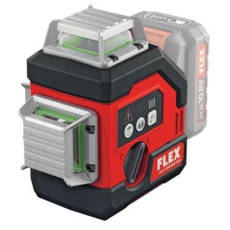 FLEX ΑΛΦΑΔΙ LASER 3x360° (ΠΡΑΣΙΝΟ) 108V ALC-3/360-G/R-10.8-Set 100m 500739