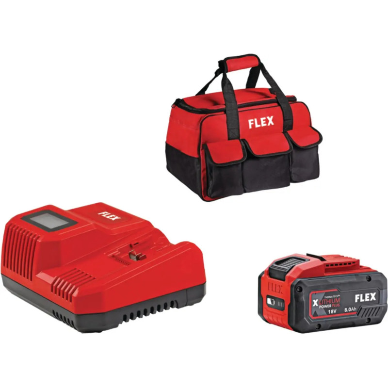 Flex FLEXBOX Γωνιακός Τροχός Μπαταρίας 1x8Ah  11828