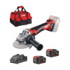 Flex 12815 Γωνιακός Τροχός Μπαταρίας 18V 125mm με Ρύθμιση Στροφών 2x5Ah  (12815)