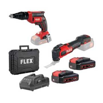 FLEX ΣΕΤ - ΚΑΤΣΑΒΙΔΙ ΓΥΨΟΣΑΝΙΔΑΣ & ΠΟΛΥΕΡΓΑΛΕΙΟ MULTI-CUTTER ΜΠΑΤΑΡΙΑΣ DW 45 & MT 18-EC TC/2.5 Set 532427