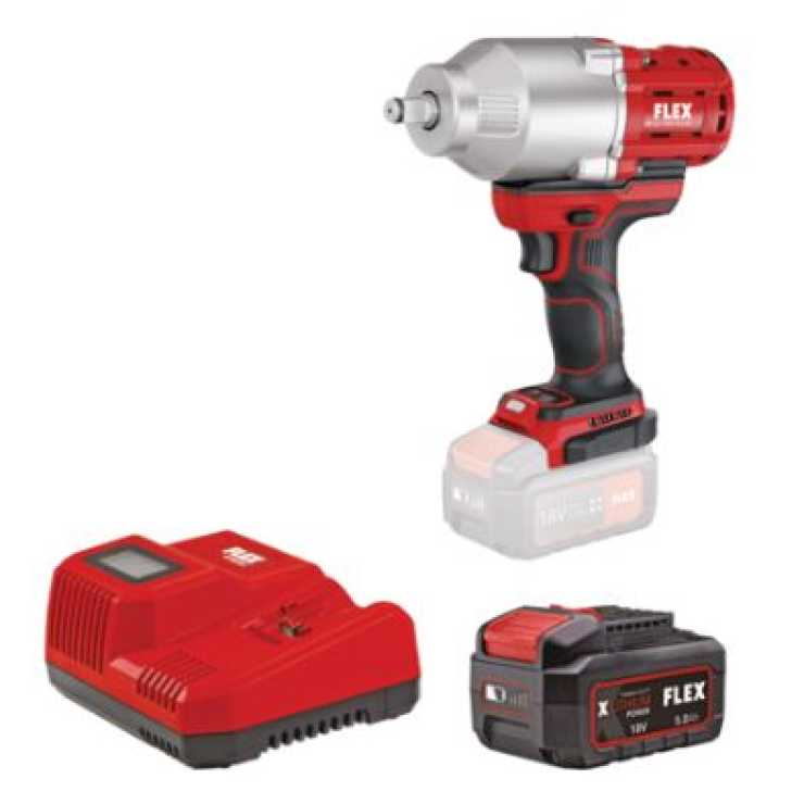 FLEX ΜΠΟΥΛΟΝΟΚΛΕΙΔΟ ΜΠΑΤΑΡΙΑΣ IW 1/2" 950 18.0-EC/ 5.0 SET D00309
